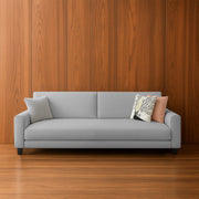 Casaliving Amara 3 Seater Sofa Set for Living Room (Black Orange Colour Fabric) Premium Fabric Sofa