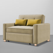 Alfred 1 Seater Sofa Cum Bed Sofa Set for Living Room (Maroon Fabric) Premium Fabric Sofa