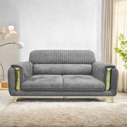 Gelio 2 Seater Sofa Set for Living Room (Black Colour) Premium Fabric Sofa