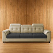 Casaliving Amara 3 Seater Sofa Set for Living Room (Black Purple Colour Fabric) Premium Fabric Sofa