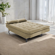 Danny 3 Seater Sofa Cum Bed for Living Room Premium Fabric Sofa for Living Room (Black Colour Premium Fabric)