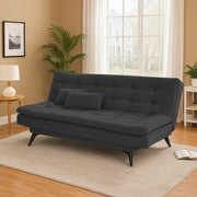 Danny 3 Seater Sofa Cum Bed for Living Room Premium Fabric Sofa for Living Room (Black Colour Premium Fabric)