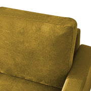 Oudrey 3 Seater Sofa Set with Center Table for Living Room (Yellow Colour) Premium Fabric Sofa