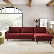 Oudrey 3 Seater Sofa Set with Center Table for Living Room (Maroon Colour) Premium Fabric Sofa