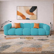 Vetras Modern Velvet Bubble Cloud Sofa, Tufted Design Upholstered 3+1+1 Seater Sofa Set for Living Room, (Black Colour) Premium Velvet Fabric Sofa