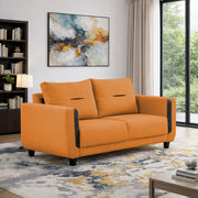Casaliving Viskafors Upholstered 3 Seater Sofa Set for Living Room (Black Colour Fabric) Premium Fabric Sofa