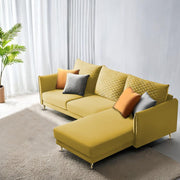 Casaliving Stanly LHS 4 Seater L Shape Sofa Set for Living Room (Blue Fabric) Premium Fabric Sofa