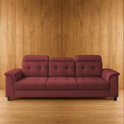 Kaven 3 Seater Sofa Set for Living Room (Yellow Grey Colour Fabric) Premium Fabric Sofa