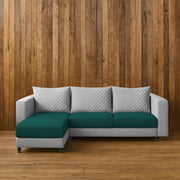 Mikasa 4 Seater LHS L Shape Sofa Set for Living Room (Pine Grey Fabric) Premium Fabric Sofa Set for Living Room