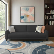 Kaven 3 Seater Sofa Set for Living Room (Black Colour Fabric) Premium Fabric Sofa