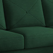 Swaloni RHS 4 Seater L Shape Sofa Set with Center Table for Living Room (Green) Premium Fabric Sofa