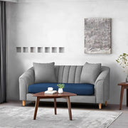 Doraldo 2 Seater Sofa Set for Living Room (Black Colour Fabric) Premium Fabric Sofa for Living Room