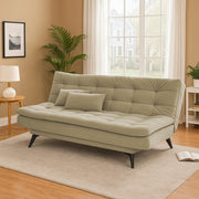 Danny 3 Seater Sofa Cum Bed for Living Room Premium Fabric Sofa for Living Room (Black Colour Premium Fabric)