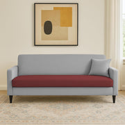 Premium Valkyrie 3 Seater Sofa Set 3 Seater Modern Sofa Set for Living Room (Maroon Grey Color Fabric)