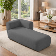 Casaliving Glacia Upholstered Indoor Chaise Lounge Chair 2 Seater Sofa Two Seater Sofa for Living Room Offices Hotels Bedroom (Black) Premium Boucle Fabric Sofa