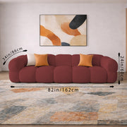 Vetras Modern Velvet Bubble Cloud Sofa, Tufted Design Upholstered 3+1+1 Seater Sofa Set for Living Room, (Black Colour) Premium Velvet Fabric Sofa