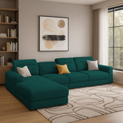 Orion LHS 6 Seater L Shape Sofa Set for Living Room (Pine Colour) Premium Fabric Sofa