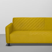 Percy 3 Seater Sofa Set for Living Room (Yellow Fabric) Premium Fabric Sofa