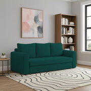 Clifton 3 Seater Sofa Cum Bed for Living Room (Pine Fabric) Premium Fabric Sofa