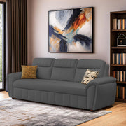 Alicia 3 Seater Sofa Cum Bed for Living Room (Dark Grey Fabric) Premium Fabric Sofa