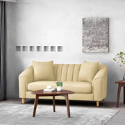 Doraldo 2 Seater Sofa Set for Living Room (Black Colour Fabric) Premium Fabric Sofa for Living Room