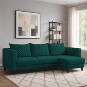 Mikasa 4 Seater RHS L Shape Sofa Set for Living Room (Pine Fabric) Premium Fabric Sofa Set for Living Room