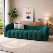 Ariana Modern Premium Boucle Fabric Sofa, Upholstered 3 Seater Sofa Set for Living Room, (Black Colour) Premium Boucle Fabric Sofa