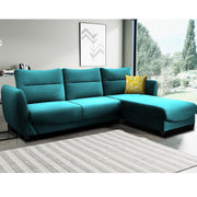 Stella RHS 4 Seater L Shape Sofa Set for Living Room (Pine) Premium Velvet Fabric Sofa