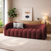Ariana Modern Premium Boucle Fabric Sofa, Upholstered 3 Seater Sofa Set for Living Room, (Black Colour) Premium Boucle Fabric Sofa