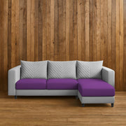 Mikasa 4 Seater RHS L Shape Sofa Set for Living Room (Purple Grey Fabric) Premium Fabric Sofa Set for Living Room