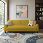 Casaliving Amara 3 Seater Sofa Set for Living Room (Black Pine Colour Fabric) Premium Fabric Sofa