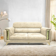 Gelio 2 Seater Sofa Set for Living Room (Black Colour) Premium Fabric Sofa