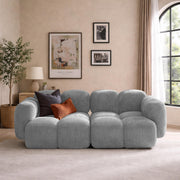 Aveline Modern Premium Boucle Fabric Sofa, Upholstered 3 Seater Sofa Set for Living Room, (Black Colour) Premium Boucle Fabric Sofa