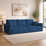 Colt Modern Velvet Sofa, Tufted Design Upholstered 3 Seater Sofa Set for Living Room, (Black Colour) Premium Velvet Fabric Sofa