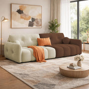 Dreamor 3 Seater Sofa Velvet Fabric (Black) with Three Cushions Perfect for |Home Living |Office Room and Guest Room Premium Sofa