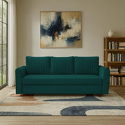 Clifton 3 Seater Sofa Cum Bed for Living Room (Pine Fabric) Premium Fabric Sofa