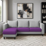 Mikasa 4 Seater LHS L Shape Sofa Set for Living Room (Purple Grey Fabric) Premium Fabric Sofa Set for Living Room