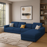 Orion RHS 6 Seater L Shape Sofa Set for Living Room (Blue Colour) Premium Fabric Sofa