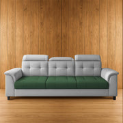 Casaliving Amara 3 Seater Sofa Set for Living Room (Black Cream Colour Fabric) Premium Fabric Sofa