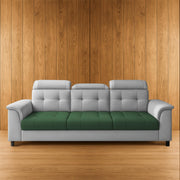 Casaliving Amara 3 Seater Sofa Set for Living Room (Black Turquise Colour Fabric) Premium Fabric Sofa