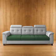 Kaven 3 Seater Sofa Set for Living Room (Yellow Grey Colour Fabric) Premium Fabric Sofa