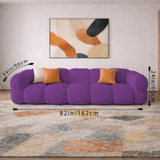Vetras Modern Velvet Bubble Cloud Sofa, Tufted Design Upholstered 3+1 Seater Sofa Set for Living Room, (Black Colour) Premium Velvet Fabric Sofa