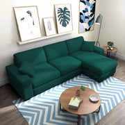 Martin 4 Seater RHS L Shape Sofa Set for Living Room (Pine Colour Fabric)