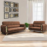 Gelio 2 Seater Sofa Set for Living Room (Black Colour) Premium Fabric Sofa