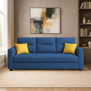 Evona 3 Seater Sofa Set for Living Room (Blue Colour Fabric) Premium Fabric Sofa