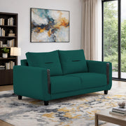 Casaliving Viskafors Upholstered 3 Seater Sofa Set for Living Room (Black Colour Fabric) Premium Fabric Sofa