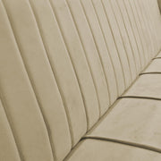 Casaliving Doraldo 3 Seater Sofa Cum Bed for Living Room (Cream Fabric) Premium Fabric Sofa