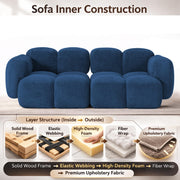 Aveline Modern Premium Boucle Fabric Sofa, Upholstered 3 Seater Sofa Set for Living Room, (Black Colour) Premium Boucle Fabric Sofa