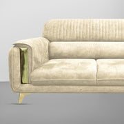 Gelio 2 Seater Sofa Set for Living Room (Black Colour) Premium Fabric Sofa