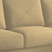 Swaloni RHS 4 Seater L Shape Sofa Set for Living Room (Cream) Premium Fabric Sofa